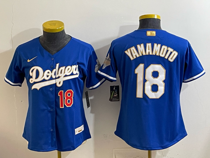 Youth Los Angeles Dodgers #18 Yamamoto blue Game 2026 Nike MLB Jersey 0414003